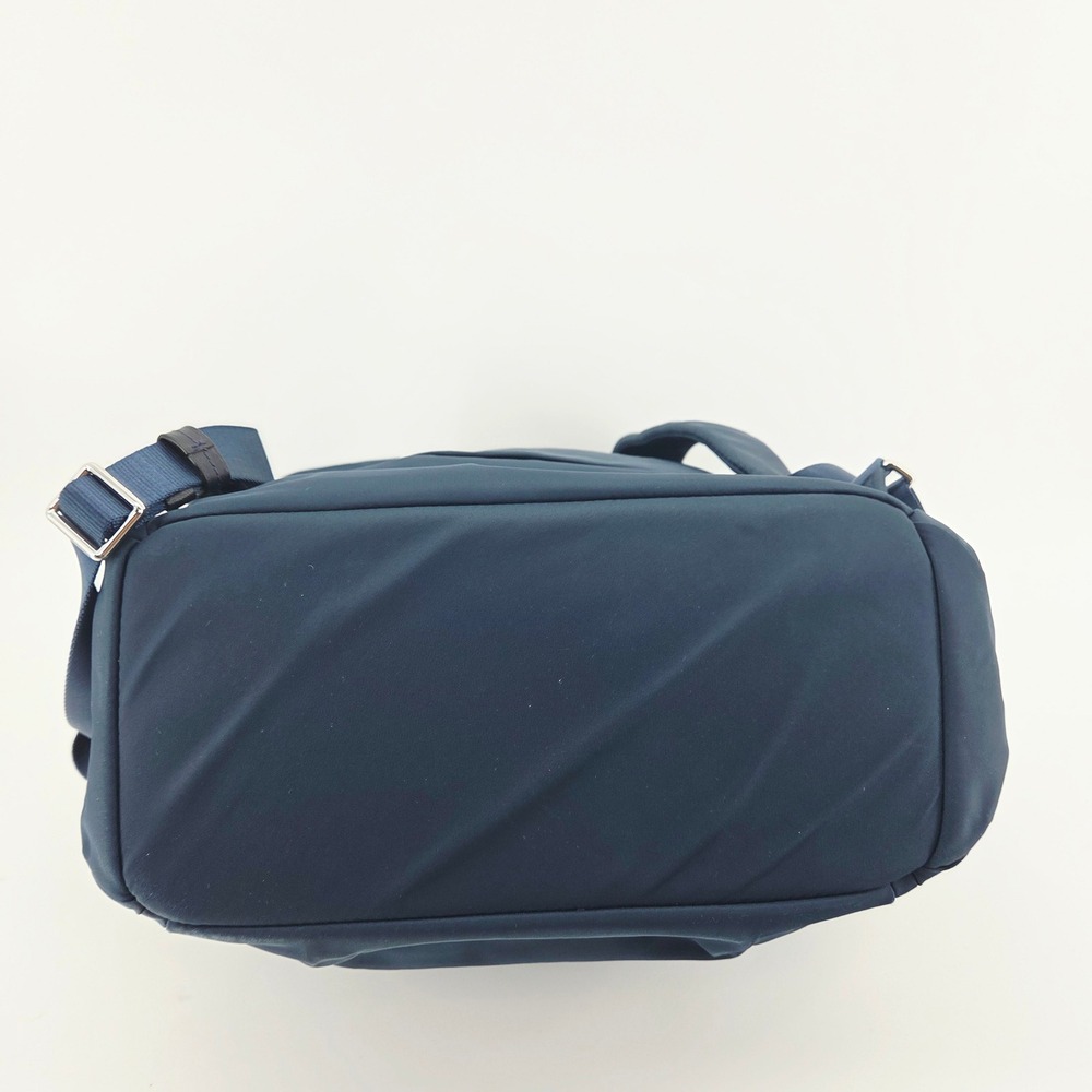 Tumi Mel Framed Blue Navy Nylon Convertible Backpack Bookbag Bag Wide Opening - Picture 7 of 16